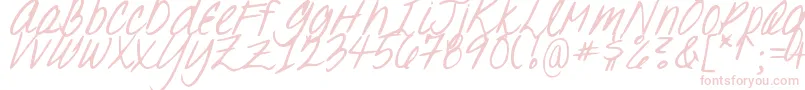 DJB Oh, Suzannah Font – Pink Fonts on White Background