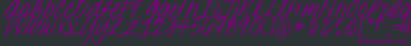 DJB Oh, Suzannah Font – Purple Fonts on Black Background