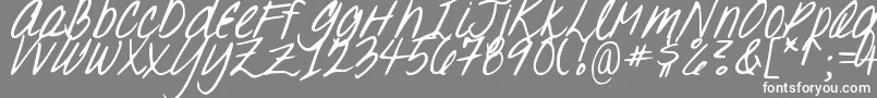 DJB Oh, Suzannah Font – White Fonts on Gray Background