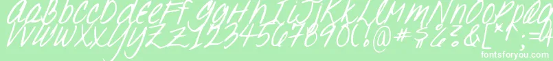 DJB Oh, Suzannah Font – White Fonts on Green Background