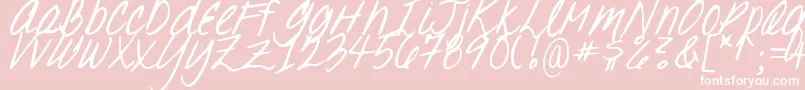 DJB Oh, Suzannah-Schriftart – Weiße Schriften auf rosa Hintergrund