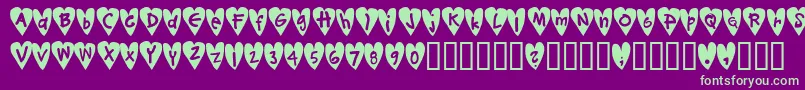 Djellibejbi Font – Green Fonts on Purple Background