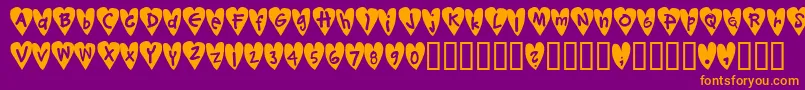 Djellibejbi Font – Orange Fonts on Purple Background