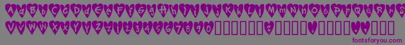Police Djellibejbi – polices violettes sur fond gris