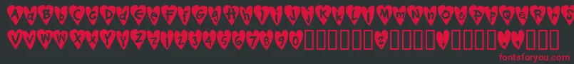 Djellibejbi Font – Red Fonts on Black Background