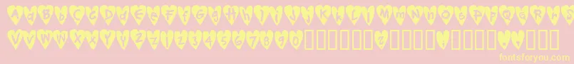 Djellibejbi Font – Yellow Fonts on Pink Background