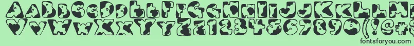 Djmoo Font – Black Fonts on Green Background