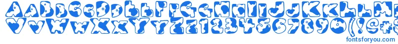 Djmoo Font – Blue Fonts on White Background