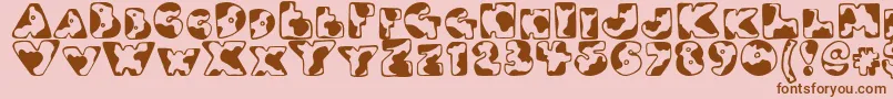 Djmoo Font – Brown Fonts on Pink Background