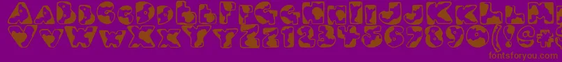 Djmoo Font – Brown Fonts on Purple Background