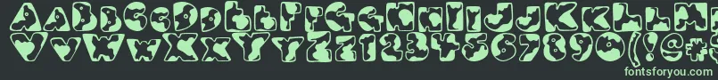 Djmoo Font – Green Fonts on Black Background