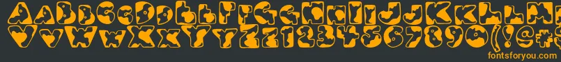 Djmoo Font – Orange Fonts on Black Background