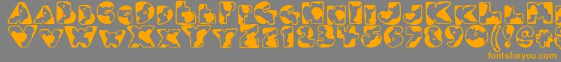 Djmoo Font – Orange Fonts on Gray Background