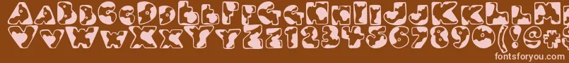 Djmoo Font – Pink Fonts on Brown Background