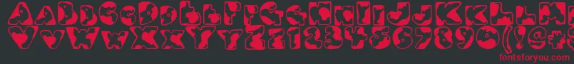 Djmoo Font – Red Fonts on Black Background