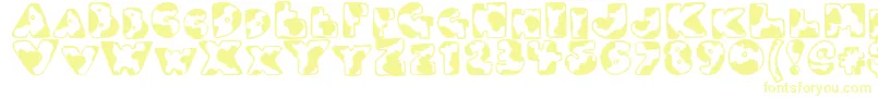 Djmoo Font – Yellow Fonts on White Background