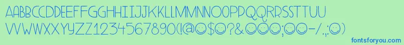 Weitere Informationen zur DK Aderyn-Schriftart DK Aderyn-Schriftart – Blaue Schriften auf grünem Hintergrund