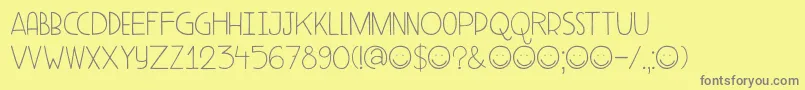 Więcej informacji o czcionce DK Aderyn Czcionka DK Aderyn – szare czcionki na żółtym tle