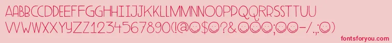 DK Aderyn Font – Red Fonts on Pink Background