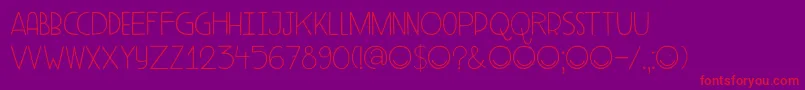 DK Aderyn Font – Red Fonts on Purple Background