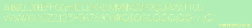 Шрифт DK Aderyn – жёлтые шрифты на зелёном фоне