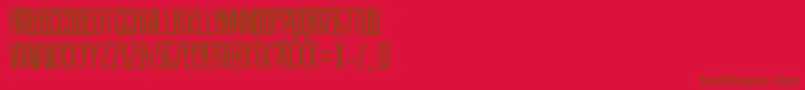 DK Americain Font – Brown Fonts on Red Background