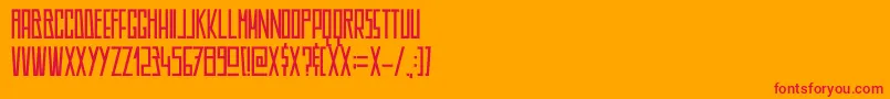 DK Americain Font – Red Fonts on Orange Background