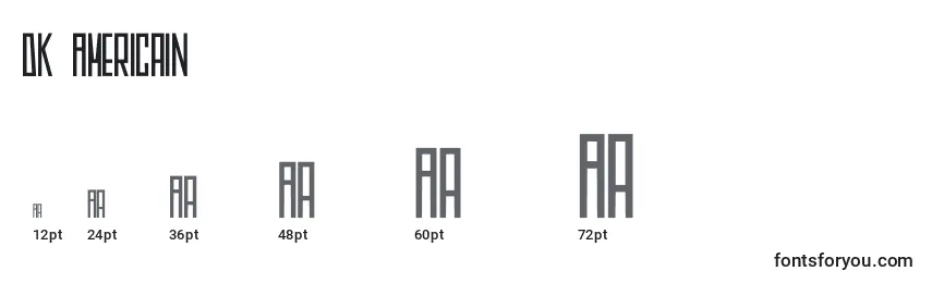 DK Americain Font Sizes