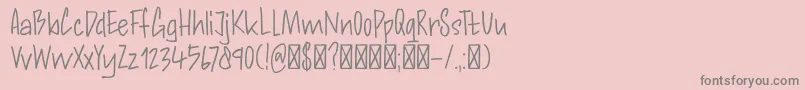 DK Andorra Script Font – Gray Fonts on Pink Background