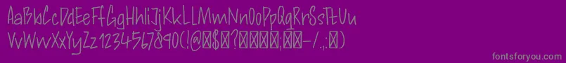 DK Andorra Script Font – Gray Fonts on Purple Background