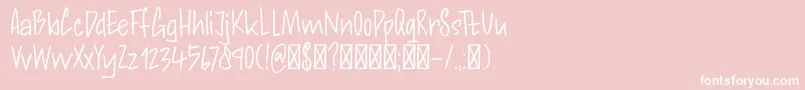 DK Andorra Script Font – White Fonts on Pink Background