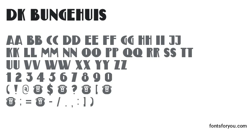A fonte DK Bungehuis – alfabeto, números, caracteres especiais