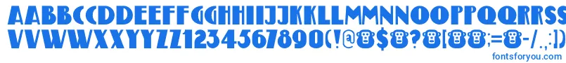 DK Bungehuis Font – Blue Fonts on White Background