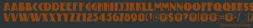 Шрифт DK Bungehuis – коричневые шрифты на чёрном фоне