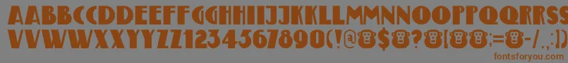 DK Bungehuis Font – Brown Fonts on Gray Background