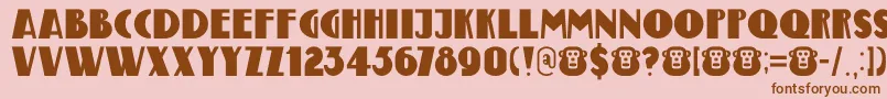 DK Bungehuis Font – Brown Fonts on Pink Background