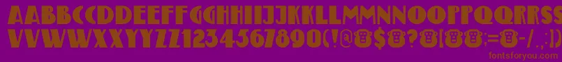 DK Bungehuis Font – Brown Fonts on Purple Background