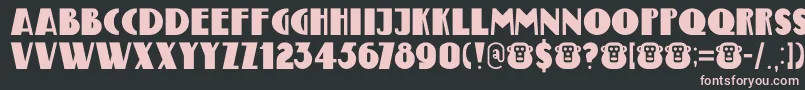 DK Bungehuis Font – Pink Fonts on Black Background