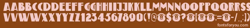 DK Bungehuis Font – Pink Fonts on Brown Background