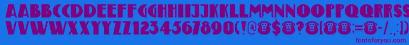 DK Bungehuis Font – Purple Fonts on Blue Background