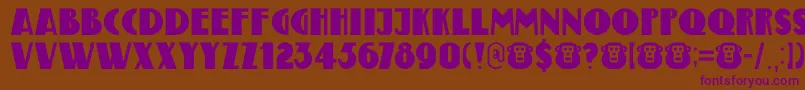 DK Bungehuis Font – Purple Fonts on Brown Background