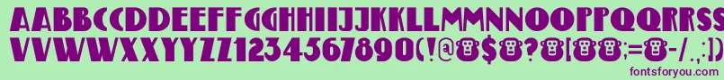 DK Bungehuis Font – Purple Fonts on Green Background