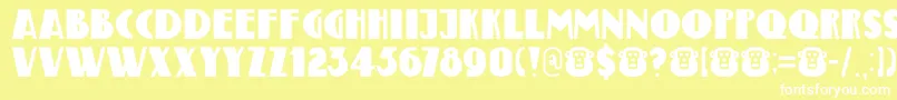 DK Bungehuis Font – White Fonts on Yellow Background