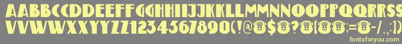 DK Bungehuis Font – Yellow Fonts on Gray Background