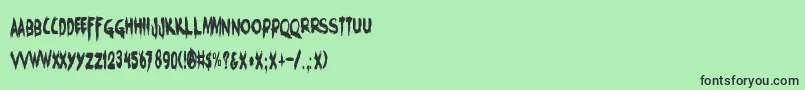 DK Charons Obol Font – Black Fonts on Green Background