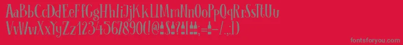 DK Clochard Font – Gray Fonts on Red Background