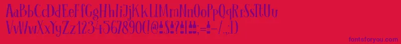 More about DK Clochard Font DK Clochard Font – Purple Fonts on Red Background