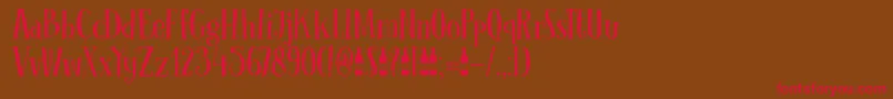 DK Clochard Font – Red Fonts on Brown Background