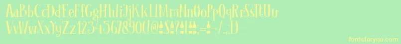More about DK Clochard Font DK Clochard Font – Yellow Fonts on Green Background