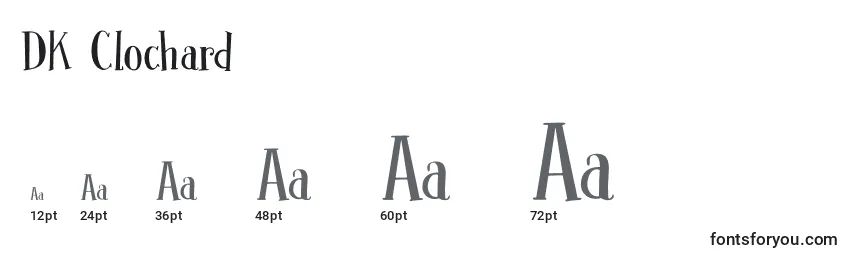 DK Clochard Font Sizes